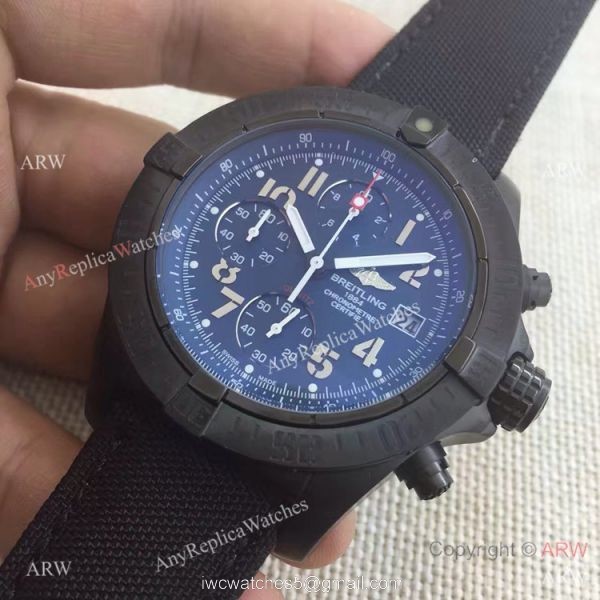 Fake Breitling Super Avenger II Black Leather Strap Chronograph Watch Fake Breitling Super Avenger II Black Leather Strap Chronograph Watch