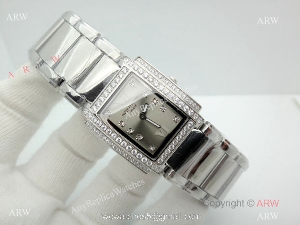 2019 Copy Patek Philippe Twenty 4 Stainless Steel Silver Dial Watches 26mm Women 2019 Copy Patek Philippe Twenty 4 Stainless Steel Silver Dial Watches 26mm Women