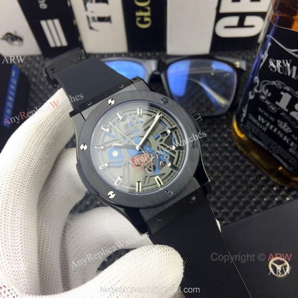 Hublot Classic Fusion Skeleton Copy Watches All Black Hublot Classic Fusion Skeleton Copy Watches All Black