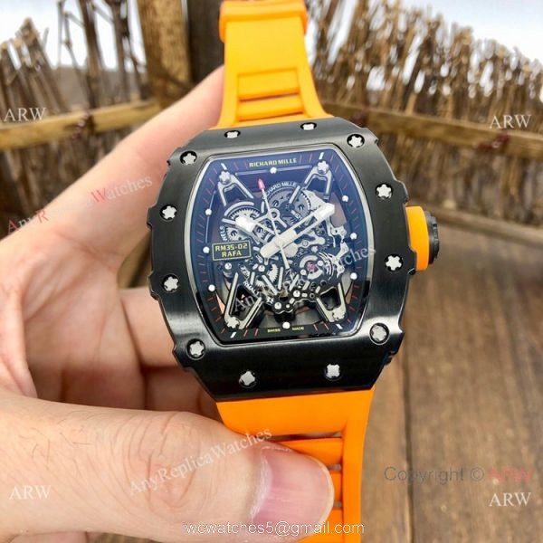 Best Quality Richard Mille RM35-02 Rafael Nadal All Black Watches Men Best Quality Richard Mille RM35-02 Rafael Nadal All Black Watches Men