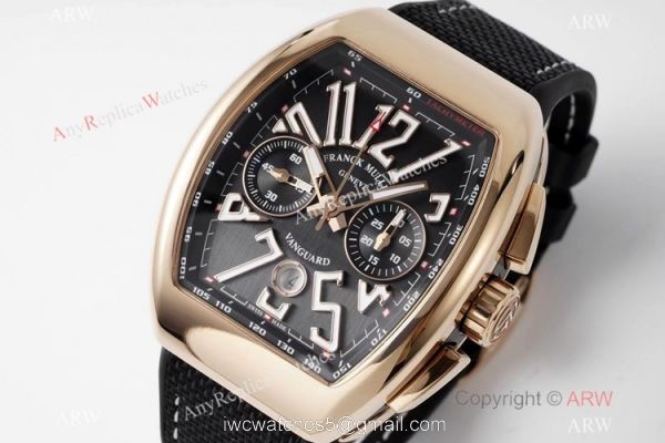Swiss Grade 1 Replica Franck Muller Vanguard Yachting V45 Rose Gold Black Men Watch Seagull 7750 Chronograph Swiss Grade 1 Replica Franck Muller Vanguard Yachting V45 Rose Gold Black Men Watch Seagull 7750 Chronograph