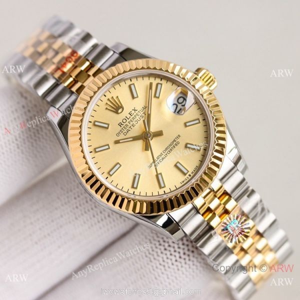 TR Factory 904L Replica Rolex Datejust 31mm Watch Jubilee 2-Tone Rose Gold Gray Dial TR Factory 904L Replica Rolex Datejust 31mm Watch Jubilee 2-Tone Rose Gold Gray Dial