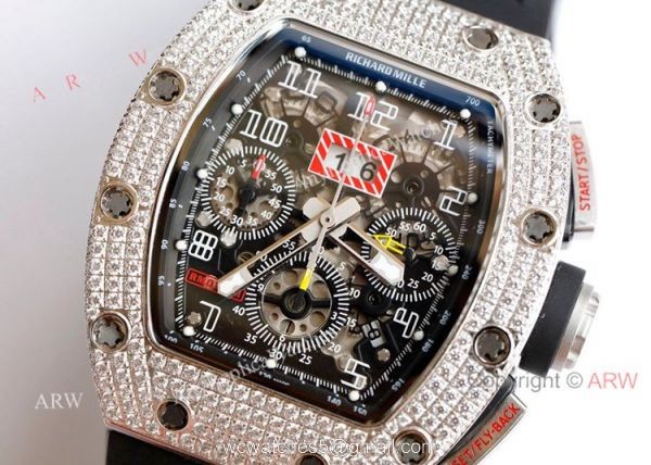 Diamond Richard Mille 011 Watch Automatic Richard Mille Watch Replica AAA Quality Diamond Richard Mille 011 Watch Automatic Richard Mille Watch Replica AAA Quality