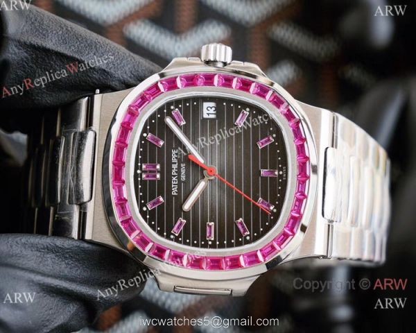 New! Swiss Replica Patek Philippe Nautilus PinkBlack Watch 40.5mm Limited New PP5711 New! Swiss Replica Patek Philippe Nautilus PinkBlack Watch 40.5mm Limited New PP5711