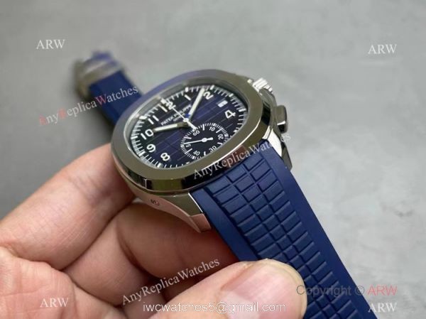 Grade AAA Copy Patek Philippe Aquanaut Chronograph 5968g Watch Blue Rubber Strap Grade AAA Copy Patek Philippe Aquanaut Chronograph 5968g Watch Blue Rubber Strap