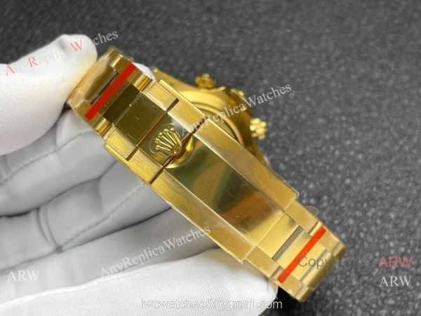 Noob Factory 1:1 Cal.4130 Rolex Daytona Yellow Gold White watch Replica 40mm Noob Factory 1:1 Cal.4130 Rolex Daytona Yellow Gold White watch Replica 40mm