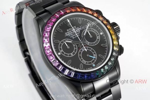 NEW! Noob Factory 4130 Rolex Daytona Blaken &8216;Black Venom Rainbow Bezel Watch 40mm NEW! Noob Factory 4130 Rolex Daytona Blaken &8216;Black Venom Rainbow Bezel Watch 40mm