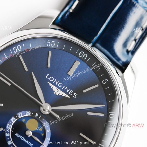 (GF) Swiss Copy Longines Master Moon phase Bucherer Blue dial Watch L899.5 Movement (GF) Swiss Copy Longines Master Moon phase Bucherer Blue dial Watch L899.5 Movement