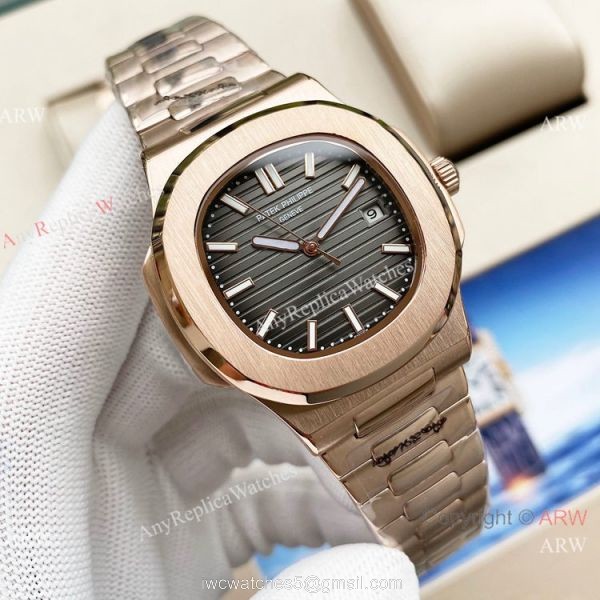 Swiss Quality Patek Philippe Nautilus Citizen 8215 Rose Gold Blue Replica Watches Swiss Quality Patek Philippe Nautilus Citizen 8215 Rose Gold Blue Replica Watches