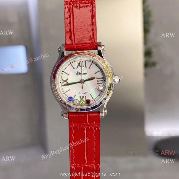 Chopard Happy Sport 30 Watch Rainbow bezel 2-Tone Rose Gold Chopard Happy Sport 30 Watch Rainbow bezel 2-Tone Rose Gold