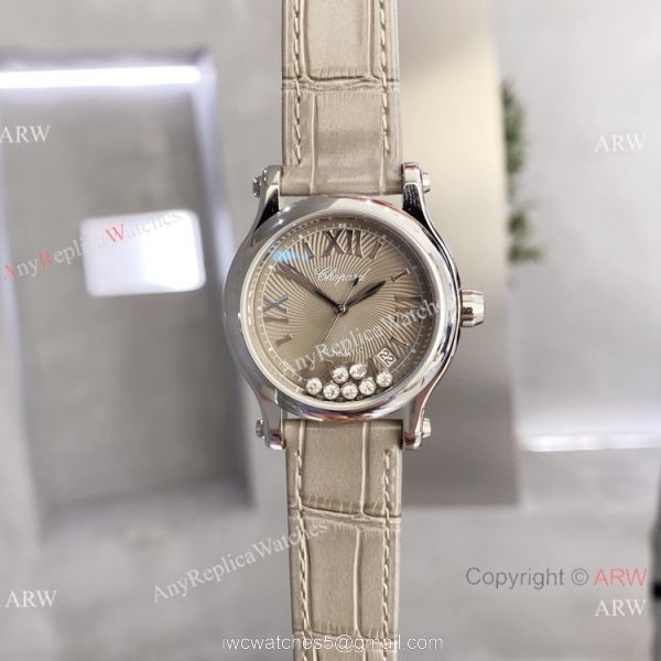 Knockoff Chopard Happy Sport Watch Rhodium Grey Rose Gold quartz Knockoff Chopard Happy Sport Watch Rhodium Grey Rose Gold quartz