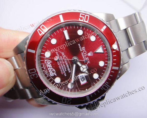 Classic Model Replica Rolex Submariner Red Dial Coca Cola edition 16610 Watch Classic Model Replica Rolex Submariner Red Dial Coca Cola edition 16610 Watch