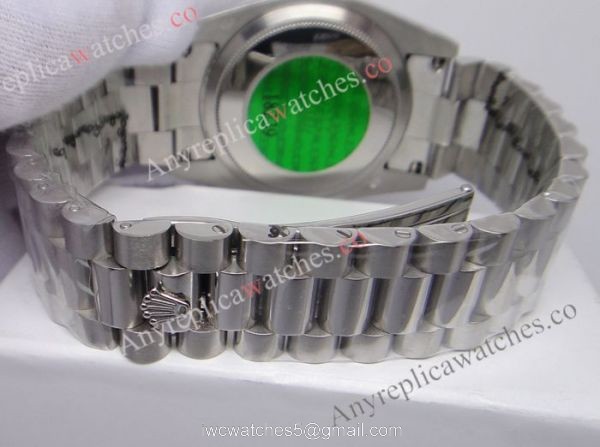 Rolex Day-Date Polished Stainless Steel Black Dial Mens Replica Watch Rolex Day-Date Polished Stainless Steel Black Dial Mens Replica Watch