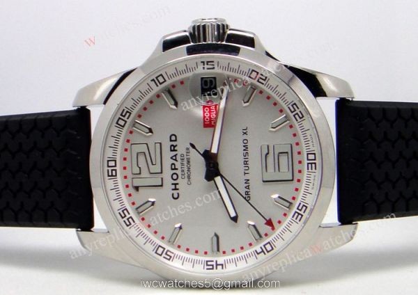 Replica Chopard Gran turismo Watch XL Gray Dial w/rubber band Replica Chopard Gran turismo Watch XL Gray Dial w/rubber band