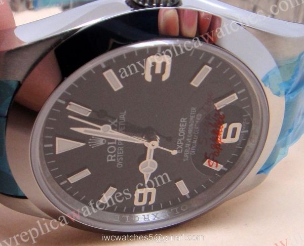 Rolex Explorer Black Face Stainless Steel Mens Replica Watch Rolex Explorer Black Face Stainless Steel Mens Replica Watch