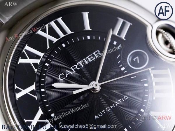 Super High AAA Replica Cartier Ballon Bleu De 42mm Watch Black Dial Stainless Steel Super High AAA Replica Cartier Ballon Bleu De 42mm Watch Black Dial Stainless Steel