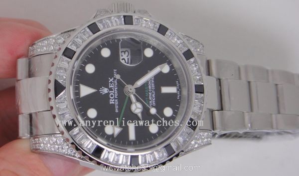 Replica Rolex GMT Master 2 Rainbow Bezel Stainless Steel Watch Replica Rolex GMT Master 2 Rainbow Bezel Stainless Steel Watch