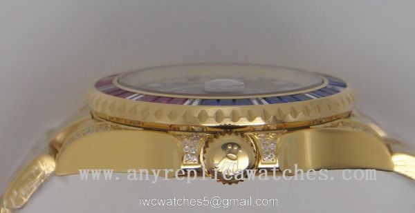 Rolex GMT Master 2 Rainbow Diamond Bezel All Gold Replica Watch Rolex GMT Master 2 Rainbow Diamond Bezel All Gold Replica Watch