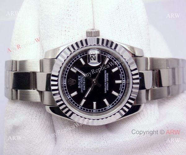 Copy Rolex Datejust President Watch Band With Black Face Midsize Watch 31mm Copy Rolex Datejust President Watch Band With Black Face Midsize Watch 31mm