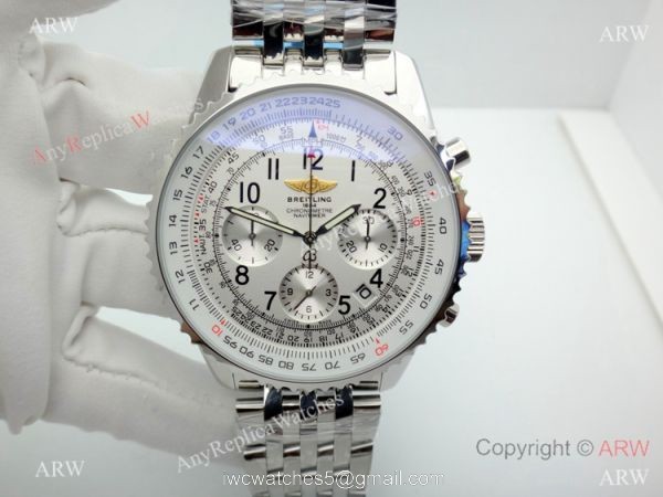 Breitling chronometer Navitimer Silver Dial Replica Watch 42mm or 46mm XL Breitling chronometer Navitimer Silver Dial Replica Watch 42mm or 46mm XL