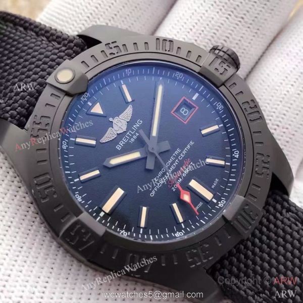 Swiss Breitling Super Avenger Watch 2824 Movement Solid Black Replica Swiss Breitling Super Avenger Watch 2824 Movement Solid Black Replica