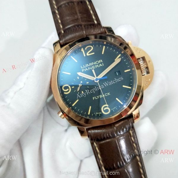 New Copy Panerai Luminor Flyback PAM00525 Watch Rose Gold New Copy Panerai Luminor Flyback PAM00525 Watch Rose Gold