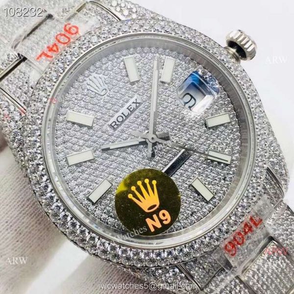Rolex Datejust 41 SS Iced Out Watch Best AAA Replica Watches China Rolex Datejust 41 SS Iced Out Watch Best AAA Replica Watches China
