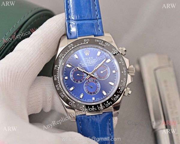 Rolex Daytona Blue Dial Replica Blue Leather Strap Watch Rolex Daytona Blue Dial Replica Blue Leather Strap Watch