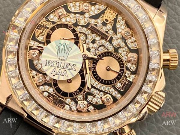 New Rolex Daytona Rose Gold Leopard Dial Aftermarket Rolex Oysterflex Replica Watch New Rolex Daytona Rose Gold Leopard Dial Aftermarket Rolex Oysterflex Replica Watch