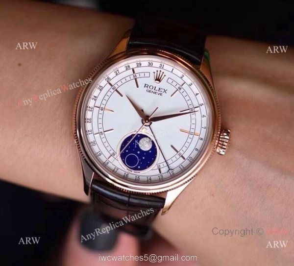 New Upgraded Rolex Cellini Moonphase Replica For Sale Rose Gold White Dial Watches New Upgraded Rolex Cellini Moonphase Replica For Sale Rose Gold White Dial Watches