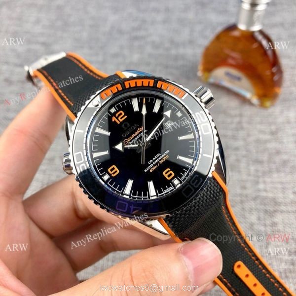 Fake Omega Seamaster Planet Ocean 600m Orange Rubber Strap Watches 42mm Fake Omega Seamaster Planet Ocean 600m Orange Rubber Strap Watches 42mm