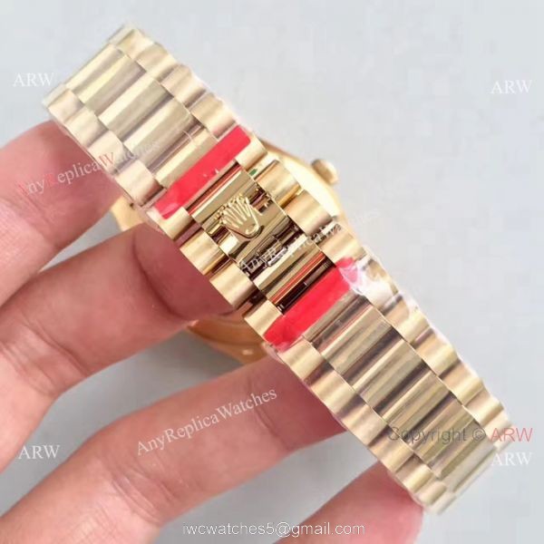 (EW) Clone ETA3255 Day-Date II Rolex Presidential 41mm Replica Watch All Gold Silver Dial (EW) Clone ETA3255 Day-Date II Rolex Presidential 41mm Replica Watch All Gold Silver Dial
