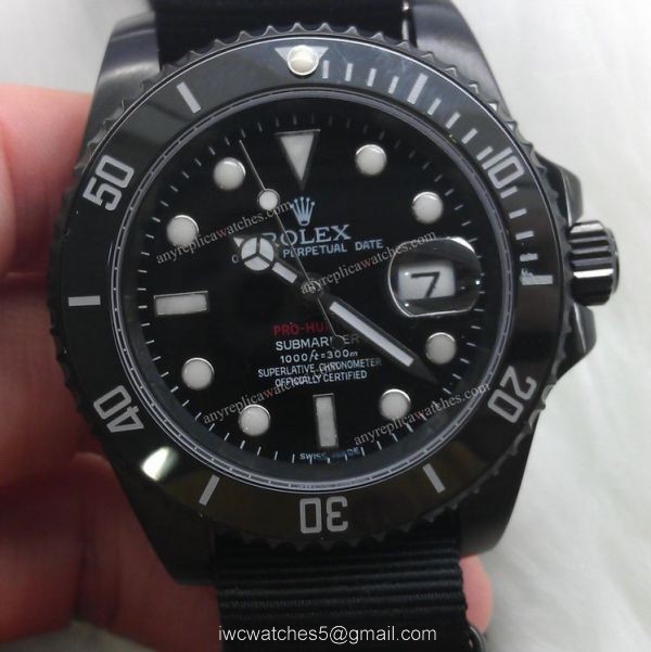 All Black Rolex Submariner Pro-hunter Black Dial Ceramic Bezel Nato Strap 40mm All Black Rolex Submariner Pro-hunter Black Dial Ceramic Bezel Nato Strap 40mm