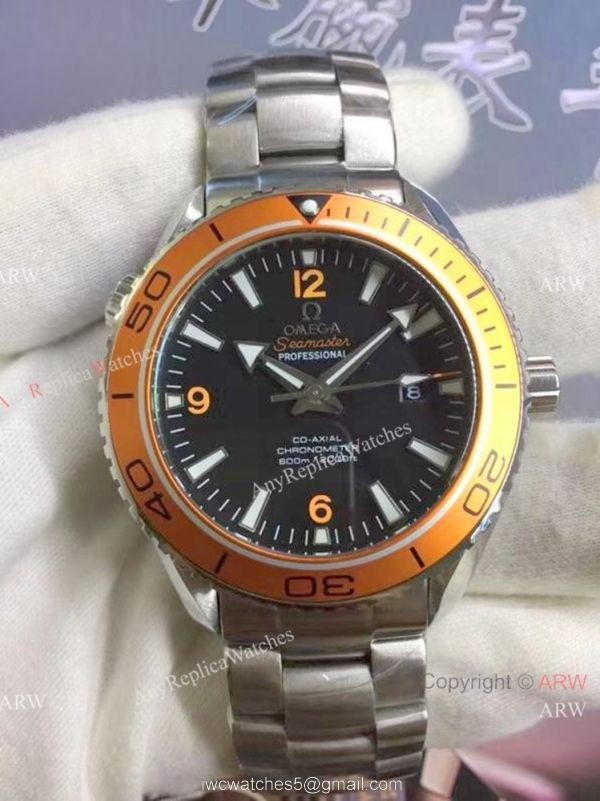 Low Prcie Omega Watch Replica Seamaster with Black Orange Bezel Low Prcie Omega Watch Replica Seamaster with Black Orange Bezel