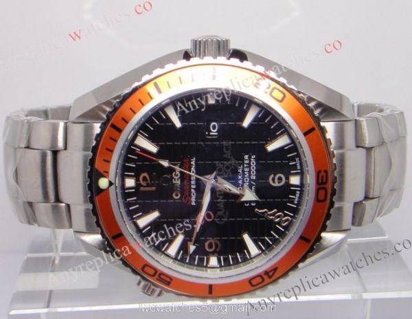 Replica Omega Watches Seamaster Planet Ocean 007 Watch with Orange Bezel Replica Omega Watches Seamaster Planet Ocean 007 Watch with Orange Bezel