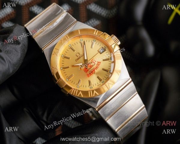Copy Omega Constellation Double Eagle Gold Watch Quartz 36mm Copy Omega Constellation Double Eagle Gold Watch Quartz 36mm