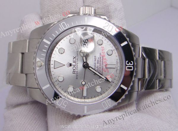 High Quality Replica Special Rolex Submariner Silver Dial / White Ceramic Bezel Men Watch High Quality Replica Special Rolex Submariner Silver Dial / White Ceramic Bezel Men Watch