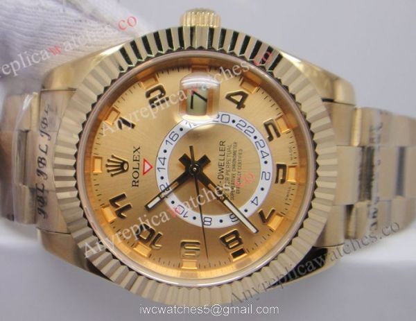BPF High Quality Rolex Sky Dweller Gold Replica Watch / Swiss Grade Case BPF High Quality Rolex Sky Dweller Gold Replica Watch / Swiss Grade Case