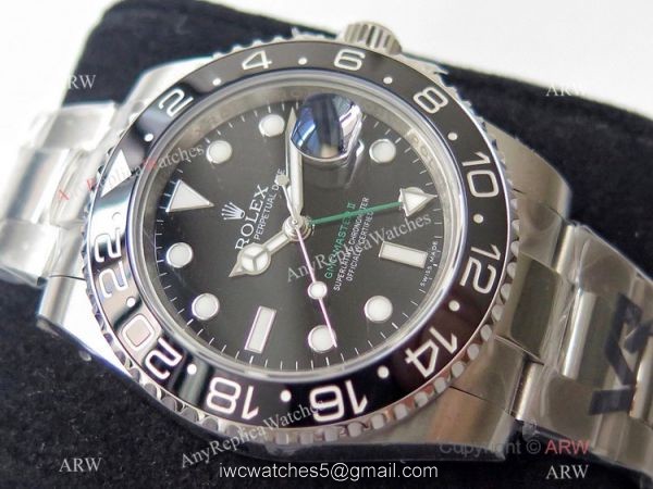 Grade 1A Copy Rolex Oyster GMT-Master II 116710 Black Ceramic Watch VR-Factory Swiss Cal3186 Grade 1A Copy Rolex Oyster GMT-Master II 116710 Black Ceramic Watch VR-Factory Swiss Cal3186