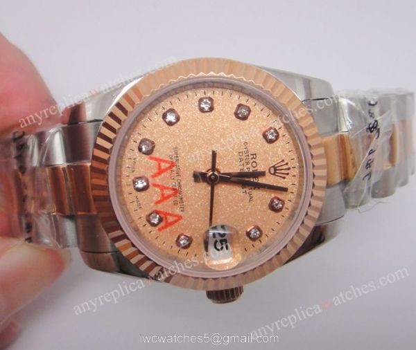Rolex Datejust 2-Tone Rolex Couple Watches Rose Gold Face 36mm Rolex Datejust 2-Tone Rolex Couple Watches Rose Gold Face 36mm