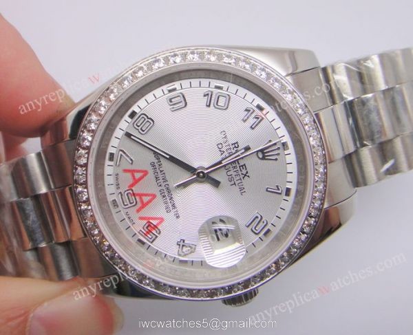 Rolex Datejust SS Silver Arabic / Replica Rolex Presidential Diamond Watch 36mm Rolex Datejust SS Silver Arabic / Replica Rolex Presidential Diamond Watch 36mm