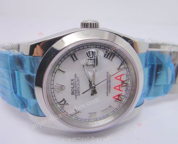 Rolex Datejust Stainless Steel Oyster Band Silver Roman Face Replica Watch Rolex Datejust Stainless Steel Oyster Band Silver Roman Face Replica Watch