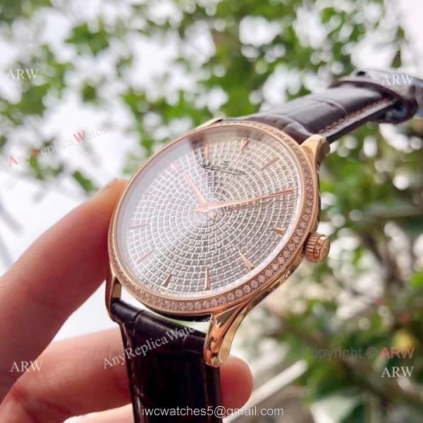 2019 Copy Jaeger-LeCoultre Master Ultra Thin Iced Out Full Diamonds Face 41 mm Watch 2019 Copy Jaeger-LeCoultre Master Ultra Thin Iced Out Full Diamonds Face 41 mm Watch