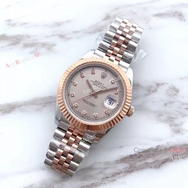 (EW) Replica Rolex Datejust 2 Diamond Rolex Replica Watch 2-T Rose Gold Gray Face (EW) Replica Rolex Datejust 2 Diamond Rolex Replica Watch 2-T Rose Gold Gray Face