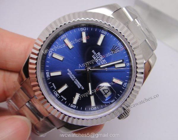 NEW UPGRADED Replica Rolex Datejust II SS Blue Face DJII Watch 41MM NEW UPGRADED Replica Rolex Datejust II SS Blue Face DJII Watch 41MM