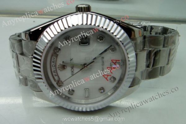 Replica Rolex Day Date II Watch 41mm SS White MOP Replica Rolex Day Date II Watch 41mm SS White MOP