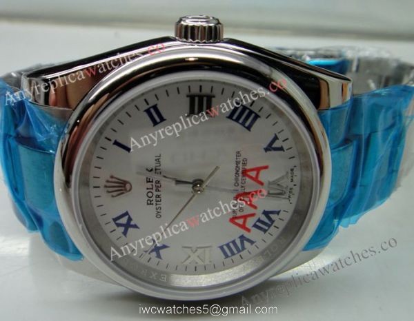 Replica Rolex Oyster Perpetual Explorer White Blue Roman Face Watch Replica Rolex Oyster Perpetual Explorer White Blue Roman Face Watch