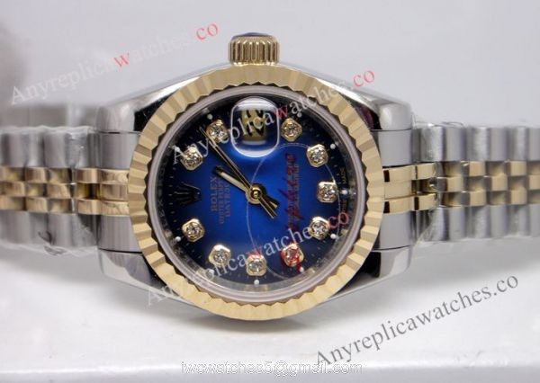 Replica Rolex Datejust 2-Tone Blue Face Ladies Watch for sale Replica Rolex Datejust 2-Tone Blue Face Ladies Watch for sale