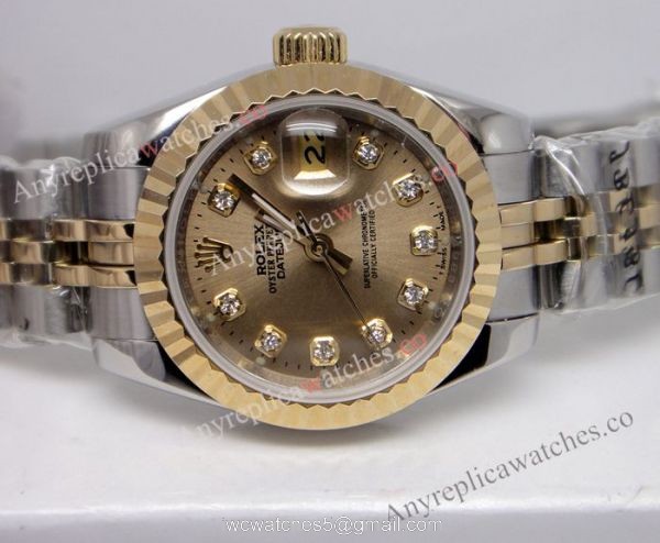 Replica Rolex Datejust 2-Tone jubilee Gold Face Watch for Ladies 26mm Replica Rolex Datejust 2-Tone jubilee Gold Face Watch for Ladies 26mm