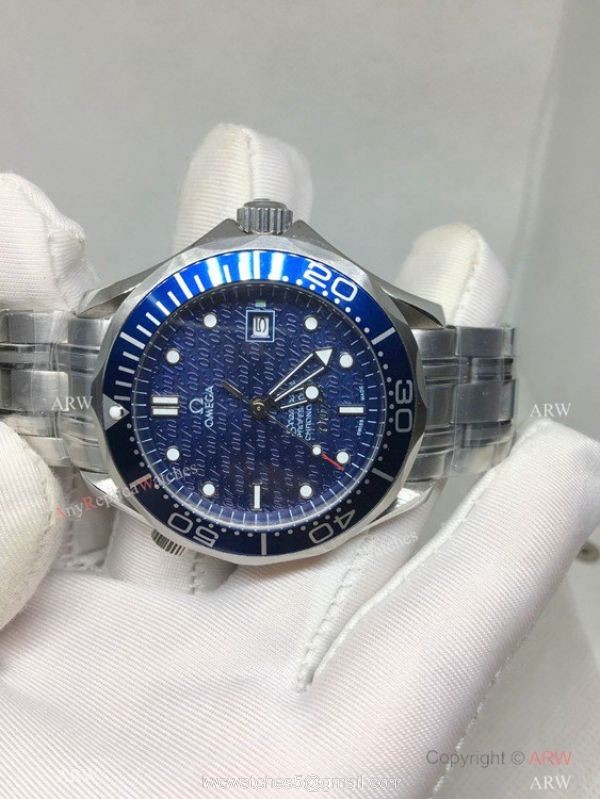 Seamaster Omega Replica Watches James Bond 007 Stainless Steel Blue Face Watch Seamaster Omega Replica Watches James Bond 007 Stainless Steel Blue Face Watch